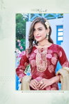 Monica By Chhaya Printed Silk Embroidery Kurti With Bottom Dupatta Wholesalers In Delhi
